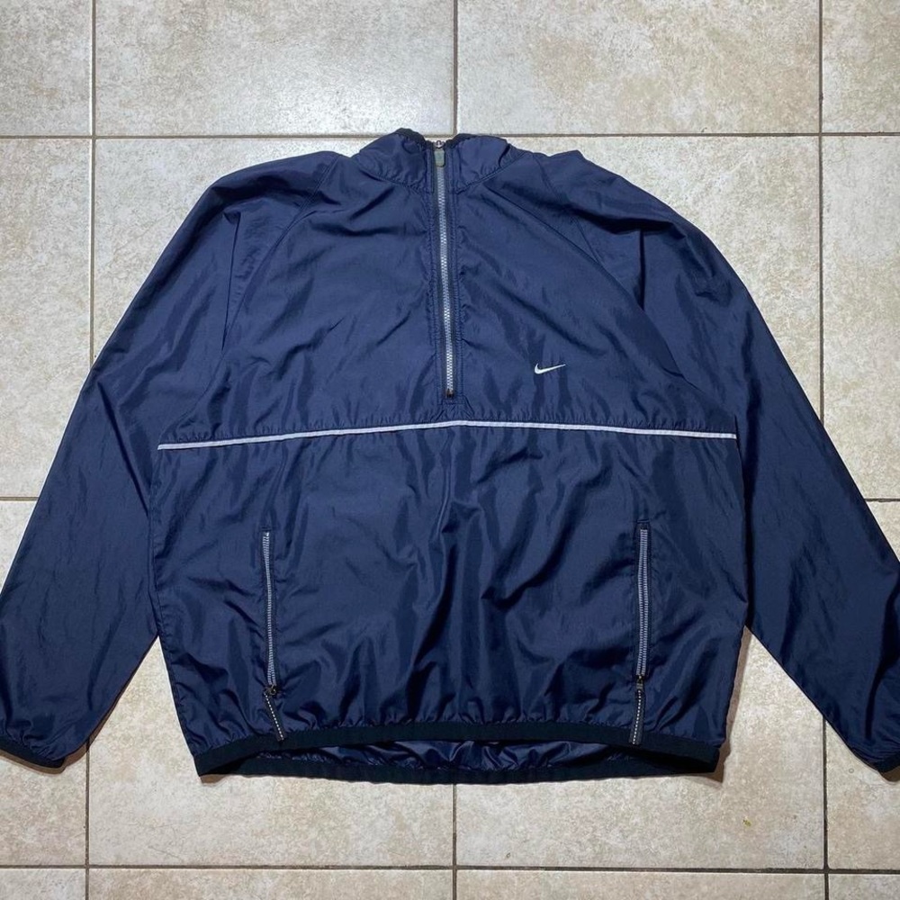 Vintage Navy Blue Nike Windbreaker Quarter Zip